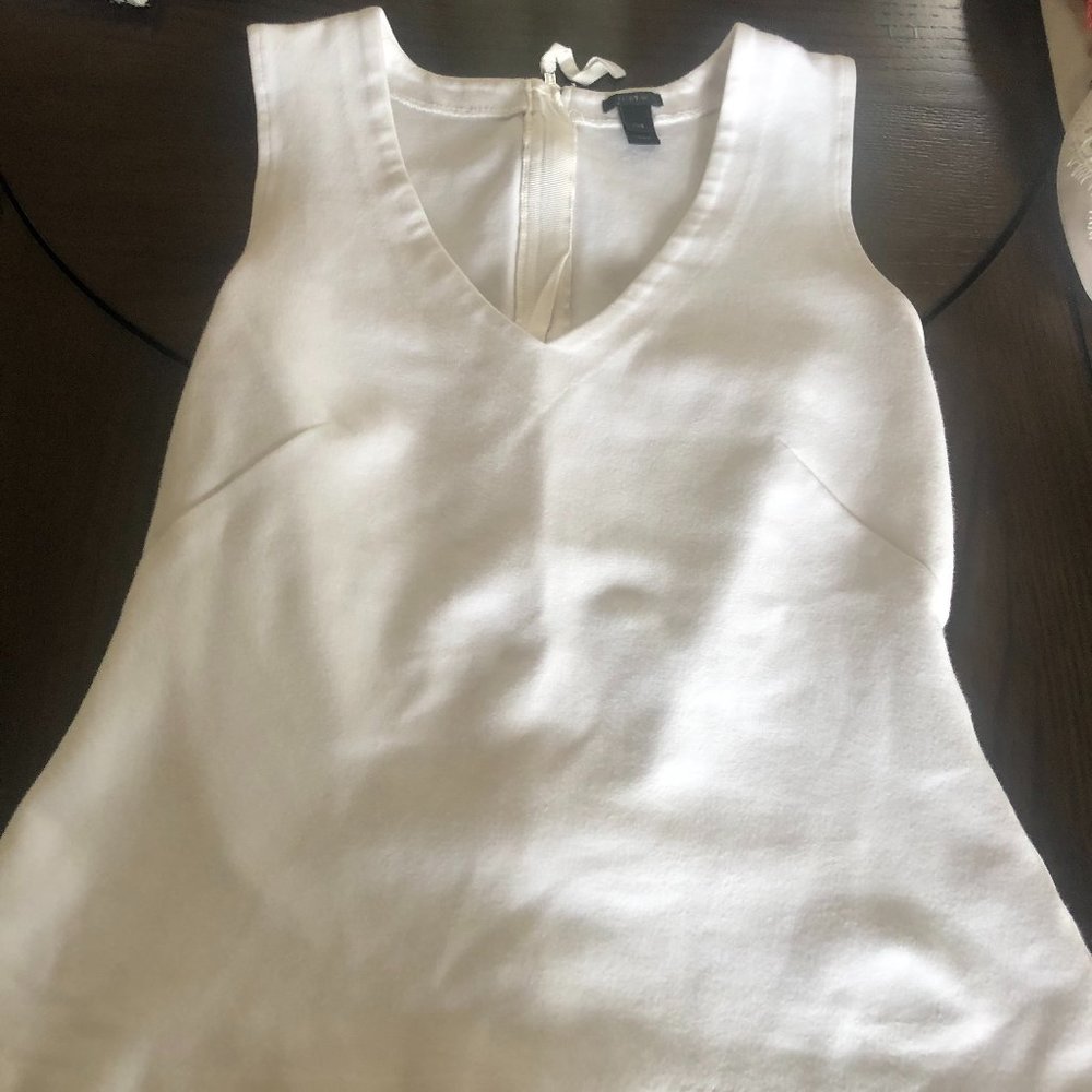 J. Crew V-Neck Sleeveless Top with Zipper Back